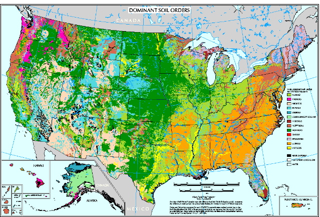 US soils map